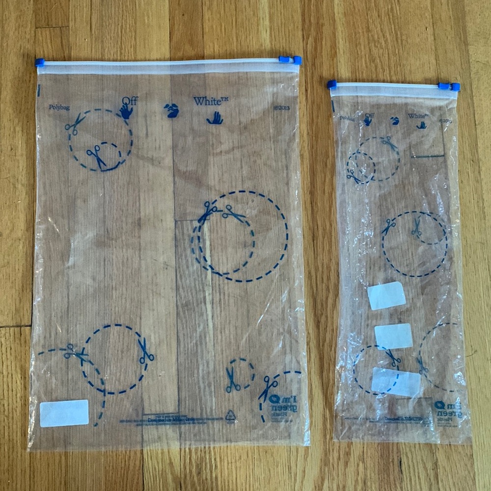 Off White poly bags